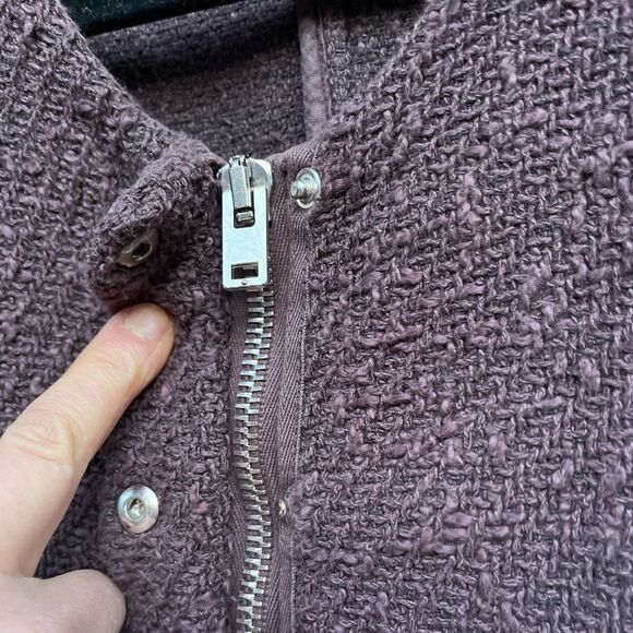 IRO Rich Chocolate/Purple/Mauve Tweed Cropped Jacket/Sweater, Size 36 (US S) - Picture 10 of 14